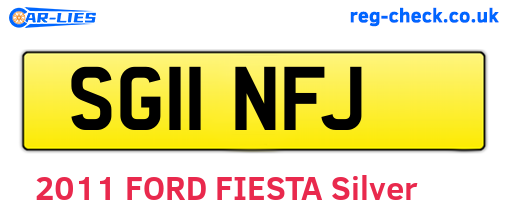 SG11NFJ are the vehicle registration plates.