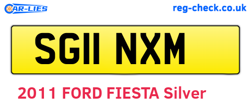 SG11NXM are the vehicle registration plates.