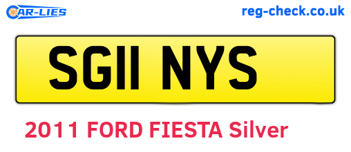 SG11NYS are the vehicle registration plates.