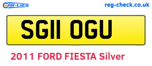 SG11OGU are the vehicle registration plates.