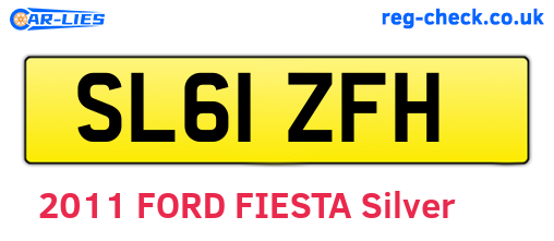 SL61ZFH are the vehicle registration plates.