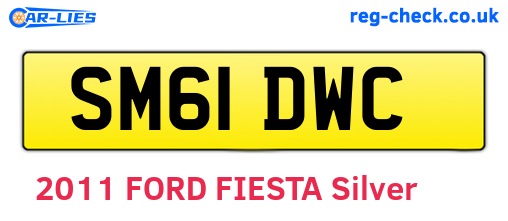SM61DWC are the vehicle registration plates.