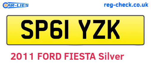 SP61YZK are the vehicle registration plates.