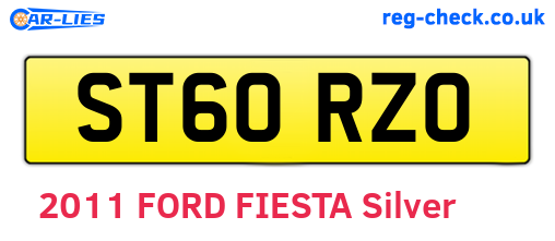 ST60RZO are the vehicle registration plates.