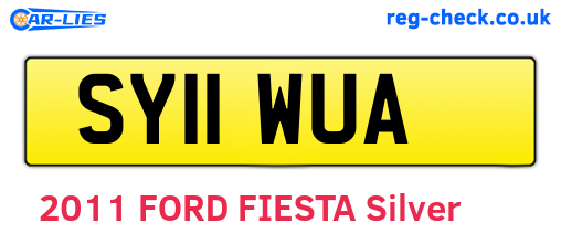 SY11WUA are the vehicle registration plates.