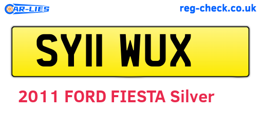 SY11WUX are the vehicle registration plates.