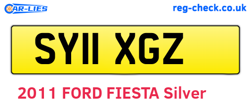 SY11XGZ are the vehicle registration plates.