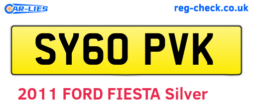 SY60PVK are the vehicle registration plates.