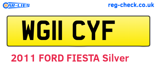 WG11CYF are the vehicle registration plates.