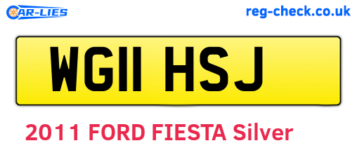 WG11HSJ are the vehicle registration plates.