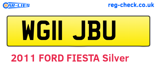 WG11JBU are the vehicle registration plates.