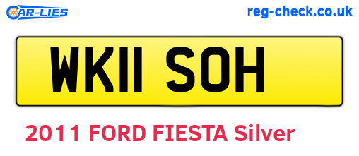 WK11SOH are the vehicle registration plates.