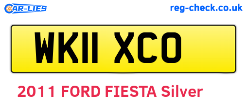 WK11XCO are the vehicle registration plates.