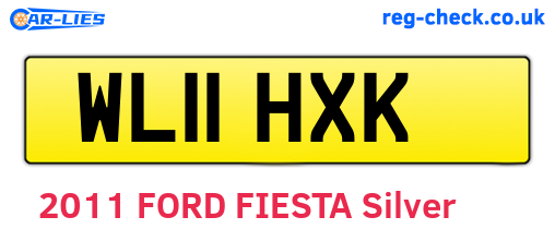 WL11HXK are the vehicle registration plates.