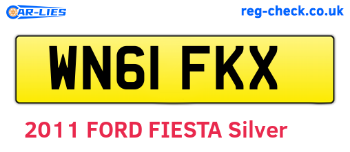 WN61FKX are the vehicle registration plates.