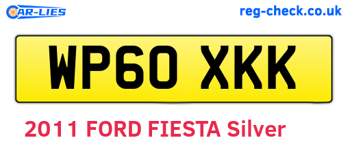 WP60XKK are the vehicle registration plates.