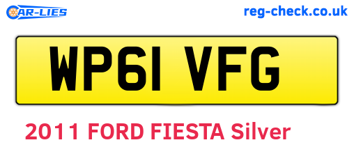 WP61VFG are the vehicle registration plates.