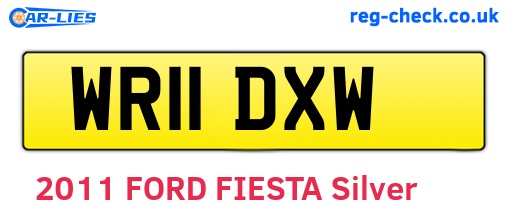 WR11DXW are the vehicle registration plates.