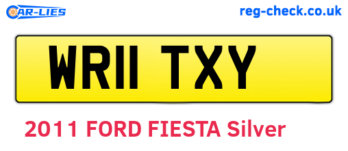 WR11TXY are the vehicle registration plates.