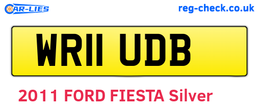 WR11UDB are the vehicle registration plates.