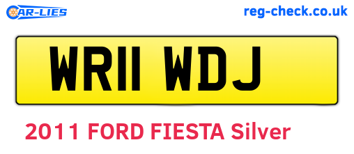 WR11WDJ are the vehicle registration plates.