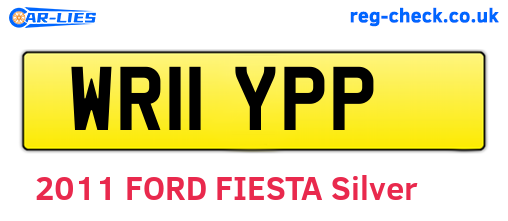 WR11YPP are the vehicle registration plates.