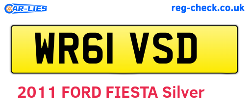 WR61VSD are the vehicle registration plates.