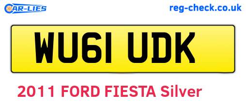 WU61UDK are the vehicle registration plates.