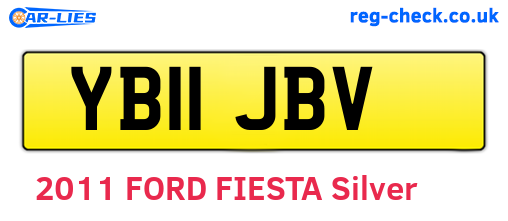 YB11JBV are the vehicle registration plates.