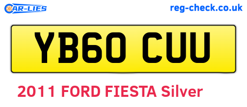 YB60CUU are the vehicle registration plates.