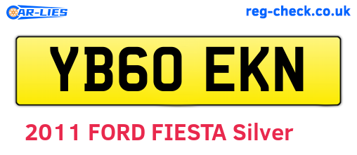 YB60EKN are the vehicle registration plates.