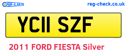 YC11SZF are the vehicle registration plates.