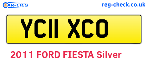 YC11XCO are the vehicle registration plates.
