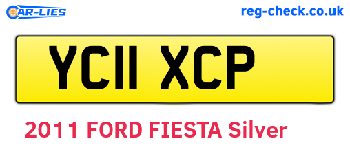 YC11XCP are the vehicle registration plates.