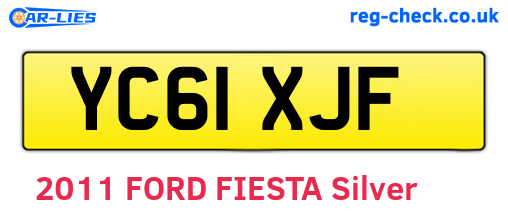 YC61XJF are the vehicle registration plates.