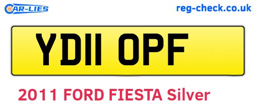 YD11OPF are the vehicle registration plates.