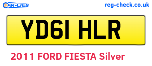 YD61HLR are the vehicle registration plates.
