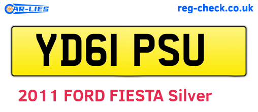 YD61PSU are the vehicle registration plates.