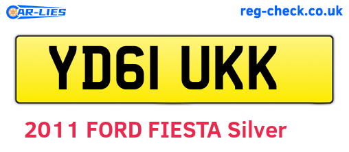 YD61UKK are the vehicle registration plates.