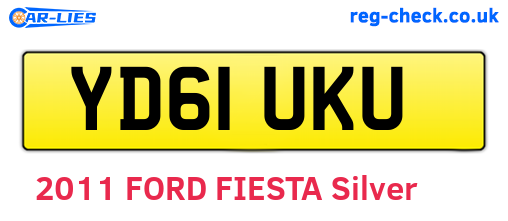 YD61UKU are the vehicle registration plates.