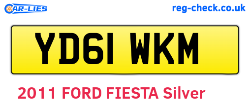 YD61WKM are the vehicle registration plates.