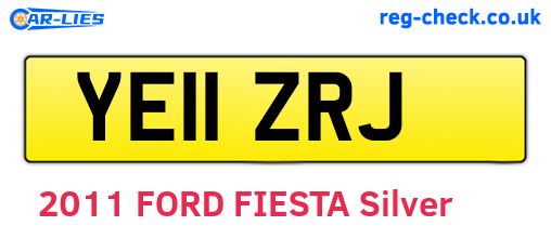 YE11ZRJ are the vehicle registration plates.