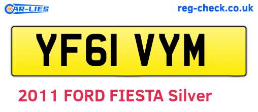 YF61VYM are the vehicle registration plates.