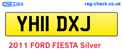 YH11DXJ are the vehicle registration plates.