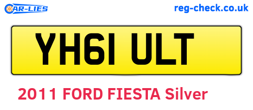 YH61ULT are the vehicle registration plates.
