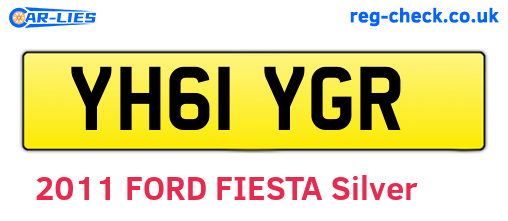 YH61YGR are the vehicle registration plates.