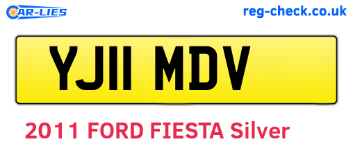 YJ11MDV are the vehicle registration plates.