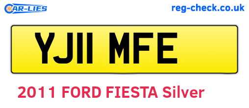 YJ11MFE are the vehicle registration plates.