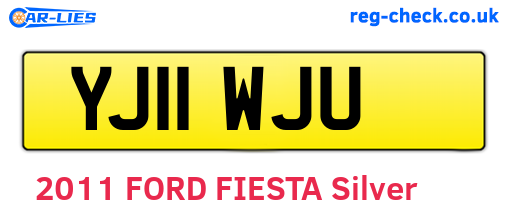 YJ11WJU are the vehicle registration plates.