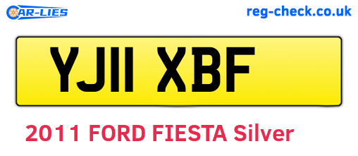 YJ11XBF are the vehicle registration plates.